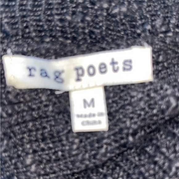 Rag Poets Black Slouchy Open Knit Sweater M – Coastal Cowgirl, Minimalist, Y2K - Picture 3 of 5